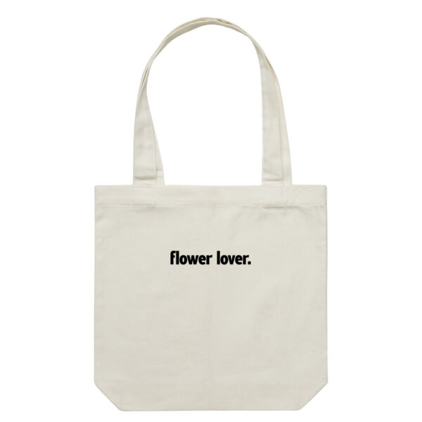 Flower Lover (black text) - Tote Bag  Thumbnail